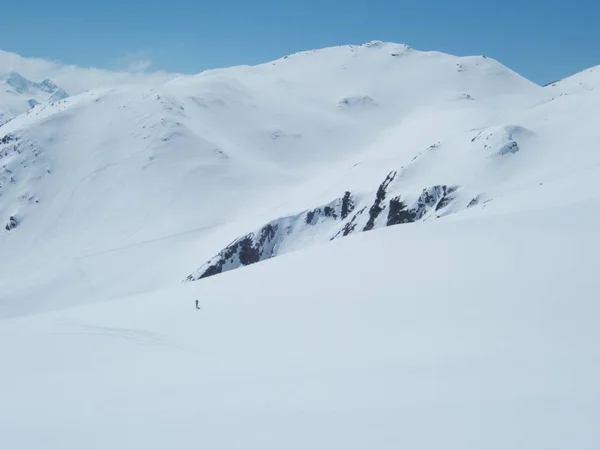 Krásná lyžařského období v otztalových Alpách — Stock fotografie