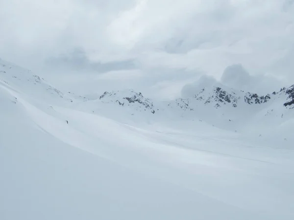 Téli évszak mászás weisseespitze kaunertal gletcher — Stock Fotó