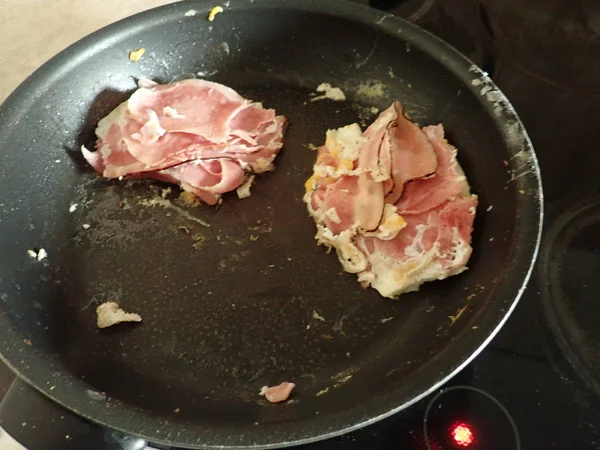 Házi praperation szendvics Bacon hamburgert — Stock Fotó