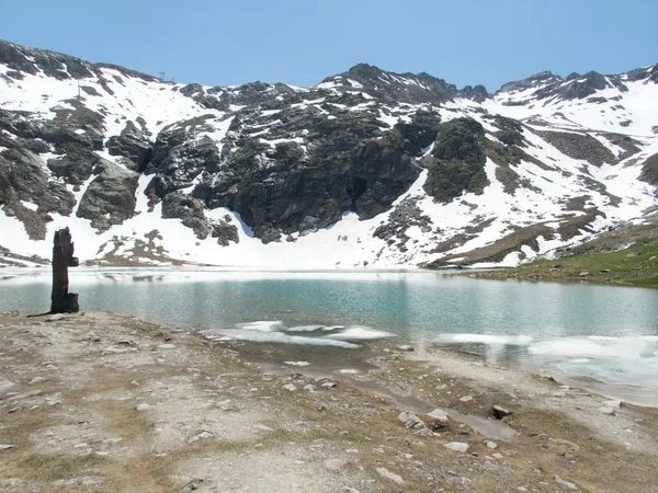 Belo Verão Montanhismo Para Topo Weisseespitze Kaunertal Otztal Alpes Áustria — Fotografia de Stock