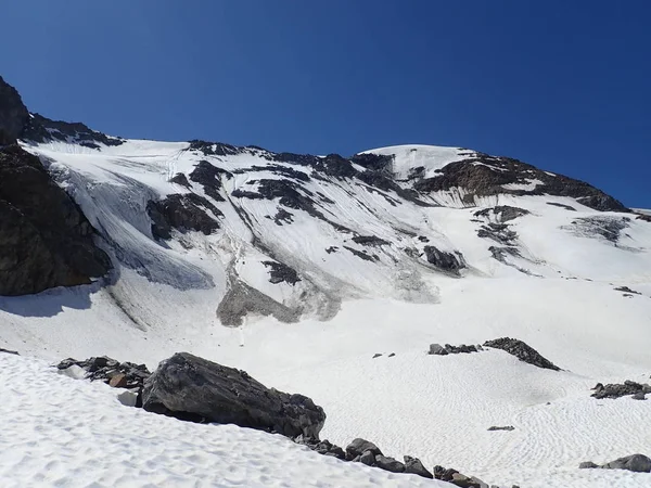 Bella Estate Alpinismo Cima Weisseespitze Kaunertal Alpi Otztal Austria — Foto Stock