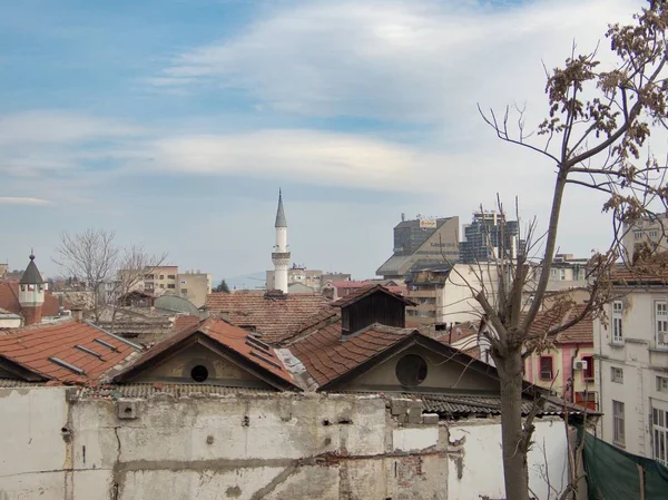 Традиционная архитектура в северной столице Македонии Скопье — стоковое фото