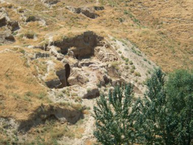 Tacikistan antik panjakent arkeolojik sitesi