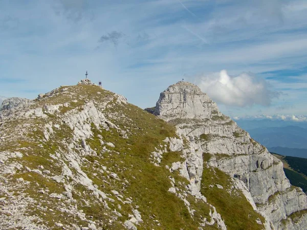 Őszi túra és alpineting a Brandenburger Alpen Ausztriában — Stock Fotó