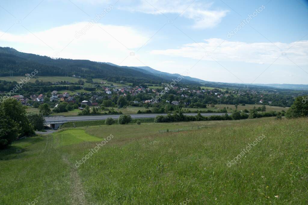 summer beautiful nature landscape in beskydy in eastern bohemia in czech republi