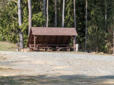 Çekoslovakya 'da basit yararlı bir turistik barınak.