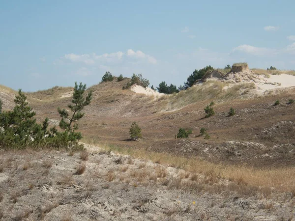 Kuzey Kutbu ve Baltık Sahili 'ndeki ünlü güzel Slowinsky Parkı narodowy kum tepesi