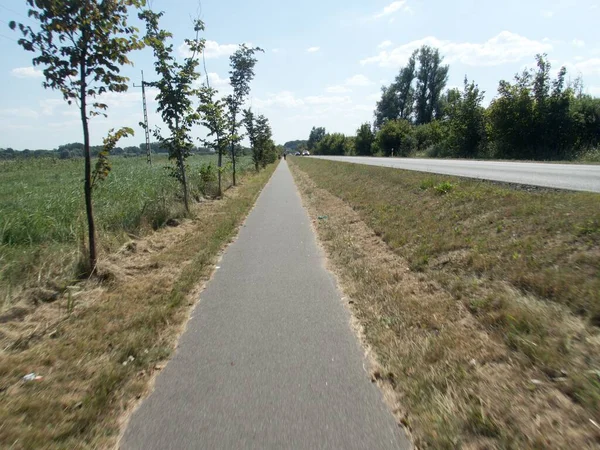 Freie Fahrt Auf Der Straße Mitteleuropas Landschaft — Stockfoto