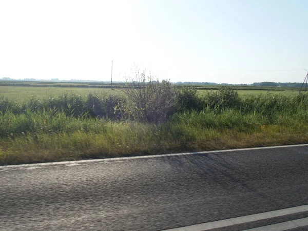 Gratis Reizen Weg Het Midden Europese Landschap — Stockfoto