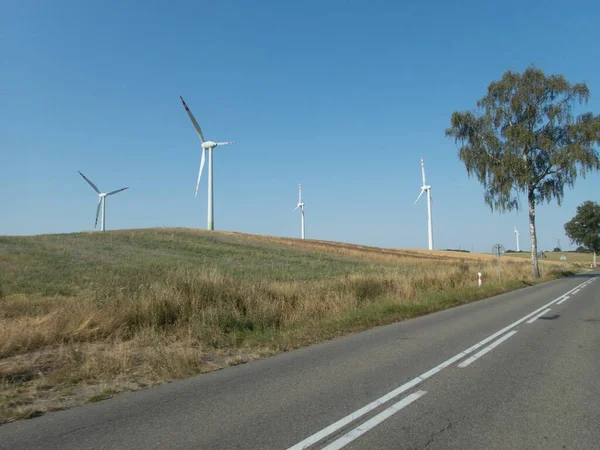 Freie Fahrt Auf Der Straße Mitteleuropas Landschaft — Stockfoto