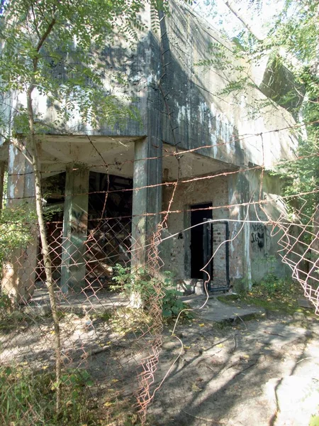 concrete bunkers ruins at hel peninsula in polish baltic coast