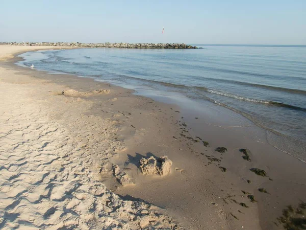 Een Prachtige Romantische Baltische Kust Leeg Strand — Stockfoto