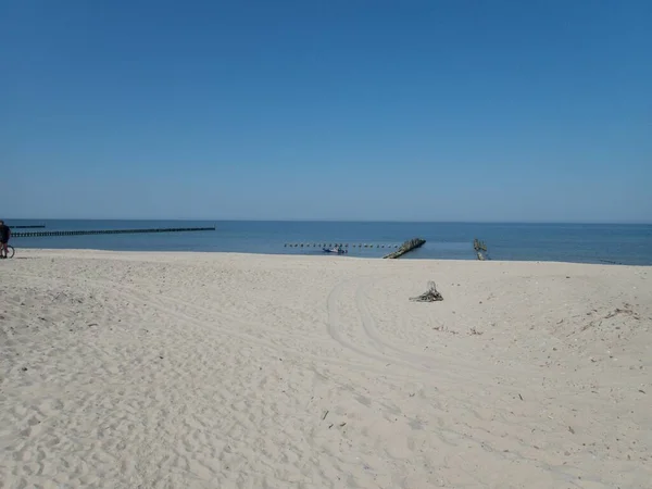 Een Prachtige Romantische Baltische Kust Leeg Strand — Stockfoto