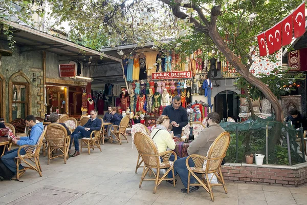 Istanbul November Oriental Coffee House Astarci Hani Courtyard Istanbul Grand — Stock Photo, Image