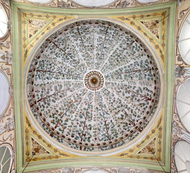 Istanbul - 5 Kasım: Hall Dowager Sultan tavan, Istanbul'da Topkapı Sarayı