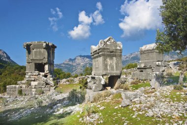 Antik mezarlar Sidyma Türkiye'de kalıntıları