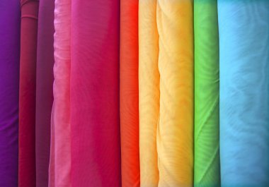 Kumaş desenleri rulo bir tekstil dükkanda