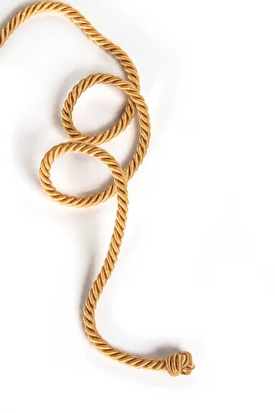 Golden Rope Knot White Background Royalty Free Stock Photos