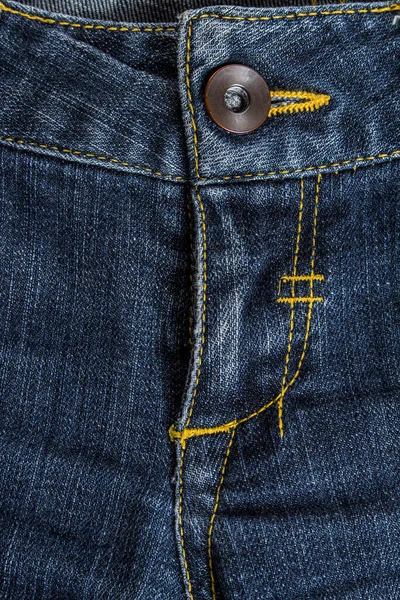 Denim φερμουάρ υφή σε ένα μπλε τζιν — Φωτογραφία Αρχείου