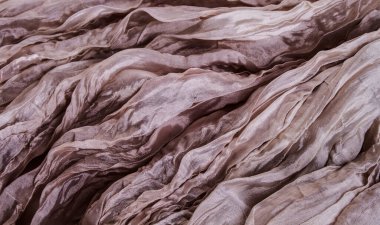 Lüks fildişi dalgalı ipek dokusu arkaplanı