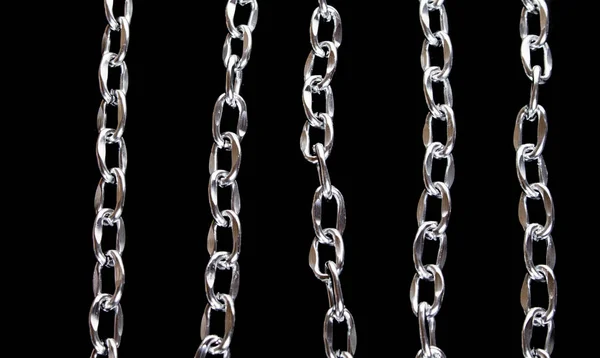 Black Wavy Silk Texture Frame Chain Background — Stock Photo, Image