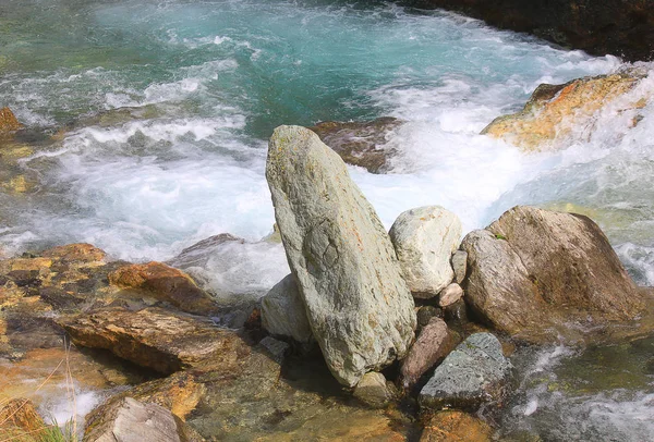 some stones in the river