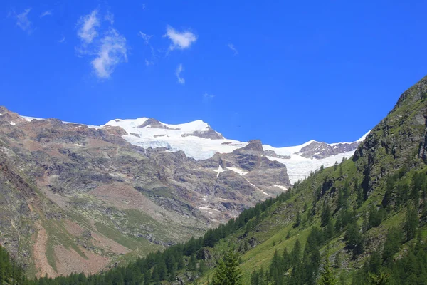 Панорама гор с горным массивом Монте-Роза — стоковое фото