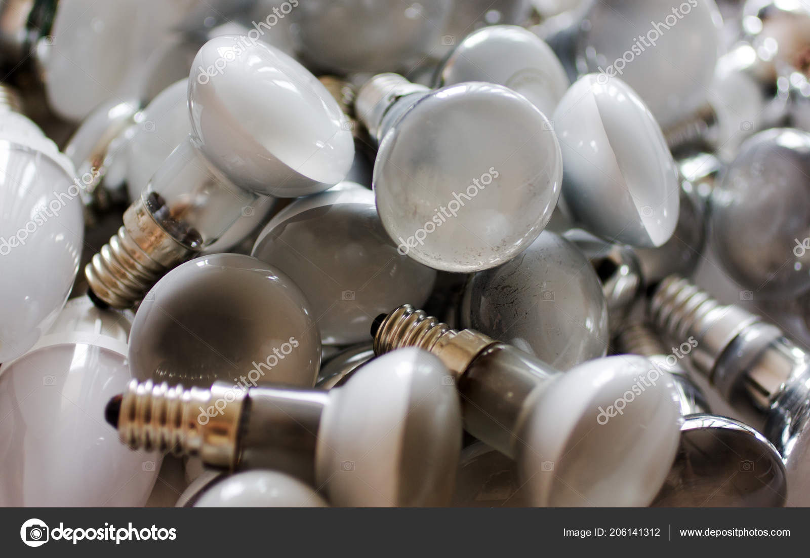 Disposal Used Energy Saving Lamps Old Spent Bulbs Idea Environmental —  Stock Photo © Yulu #206141312, image size:1600x1102