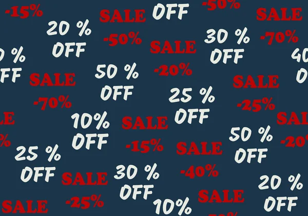 Reklamní Poutače Seamless Modré Pozadí Propagační Nabídky Sezónní Dovolená Prodej — Stockový vektor