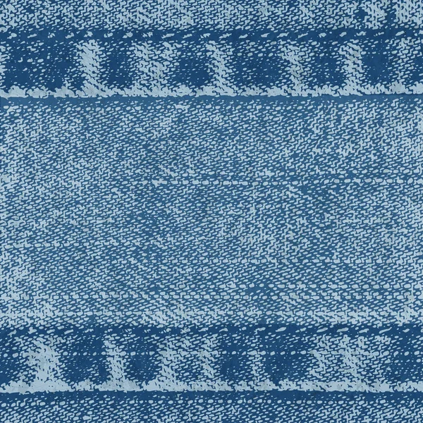 Fond vectoriel de tissu denim avec coutures . — Image vectorielle