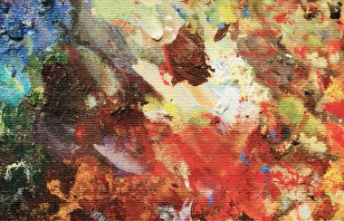 Tuval üzerine yağlı boya doku etkisi. Çizim için kullanılan sanatçının palette canlı akrilik boya. Renkli arka plan. Resim yazdırma, web tasarım ve tasarım diğer unsurları için uygundur..