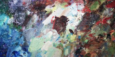 Tuval üzerine yağlı boya doku etkisi. Çizim için kullanılan sanatçının palette canlı akrilik boya. Renkli arka plan. Resim yazdırma, web tasarım ve tasarım diğer unsurları için uygundur..