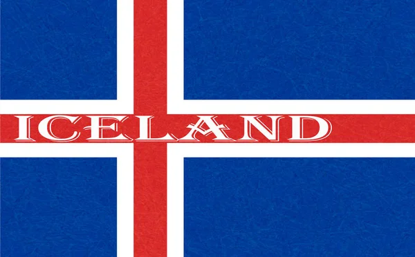 Islands flagga, isländska banner med repiga textur, grunge. — Stock vektor