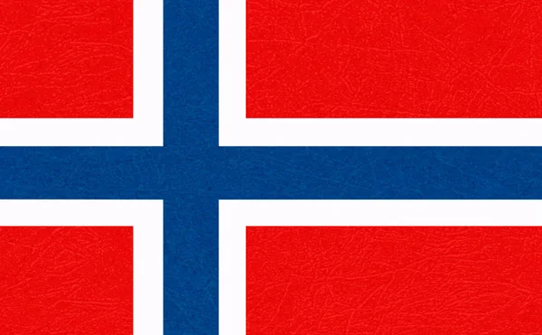 Norge flagga, skandinaviskt land, isolerade norska banner med repiga textur, grunge. — Stock vektor