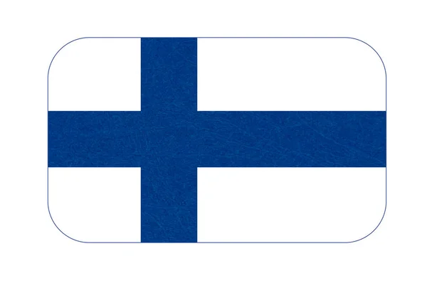 芬兰的旗子, 斯堪的纳维亚北部国家, 被隔绝的芬兰横幅以划痕纹理,. — 图库矢量图片