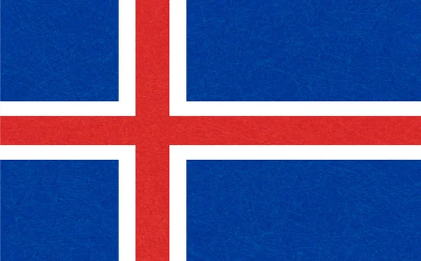 Vlag van IJsland, IJslands banner met krassen textuur, grunge. — Stockvector