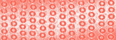 Parlak arka plan üzerinde kırmızı payetler, parlak afiş için soyut zemin, modern mercan rengi.