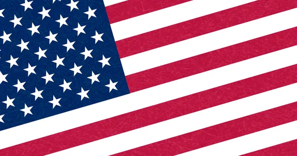 Grunge-Flagge der USA, isoliertes amerikanisches Banner mit zerkratzter Textur. — Stockvektor