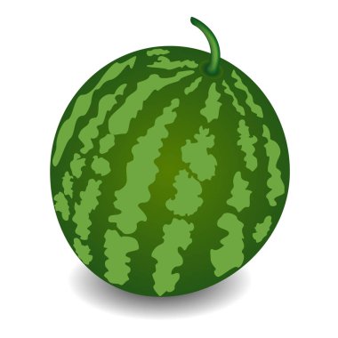 Tek tam karpuz berry izole üzerinde beyaz arka plan.