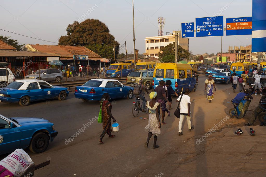 Bissau Republic Guinea Bissau January 2018 Street Scene City Bissau