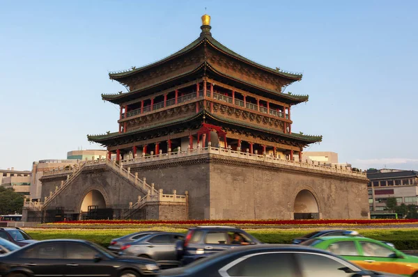 View Beautiful Bell Tower City Xian China Asia — Stock Photo, Image