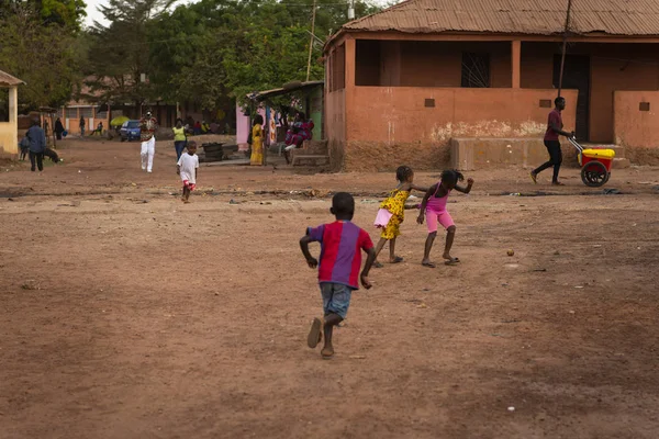 Bissau Republiken Guinea Bissau Januari 2018 Grupp Barn Som Leker — Stockfoto