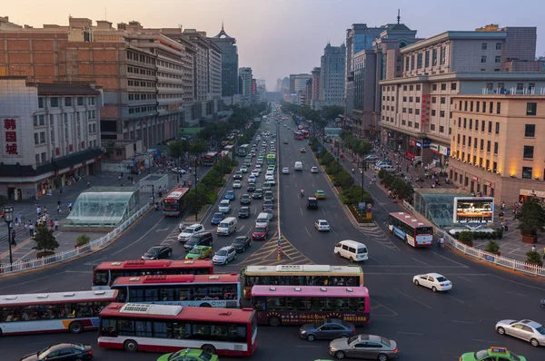 Xian China Augustus 2012 Street Scene Stad Van Xian Bij — Stockfoto