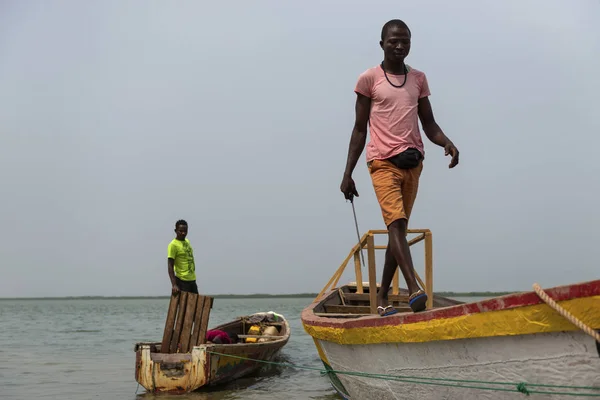 Cacheu Republik Guinea Bissau Februar 2018 Fischer Bereiten Ihre Kanus — Stockfoto