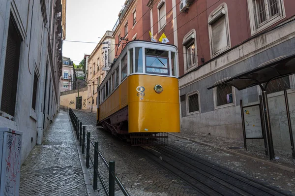 Лисбон Португалия Мая 2010 Года Фуникулярная Глория Elevador Gloria Городе — стоковое фото