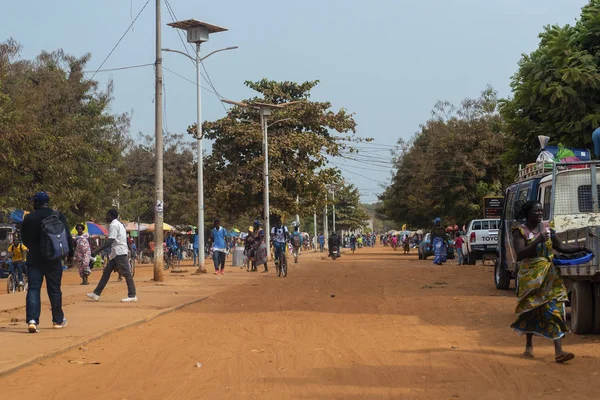Canchungo Republiek Guinee Bissau Februari 2018 Mensen Een Straatmarkt Stad — Stockfoto