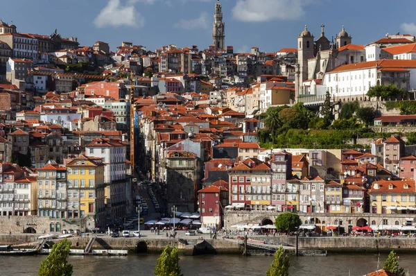 Porto Portugal Oktober 2010 Uitzicht Wijk Ribeira Douro Rivier Stad — Stockfoto