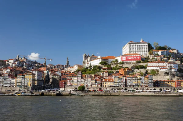 Porto Portugal Oktober 2010 Uitzicht Wijk Ribeira Douro Rivier Stad — Stockfoto