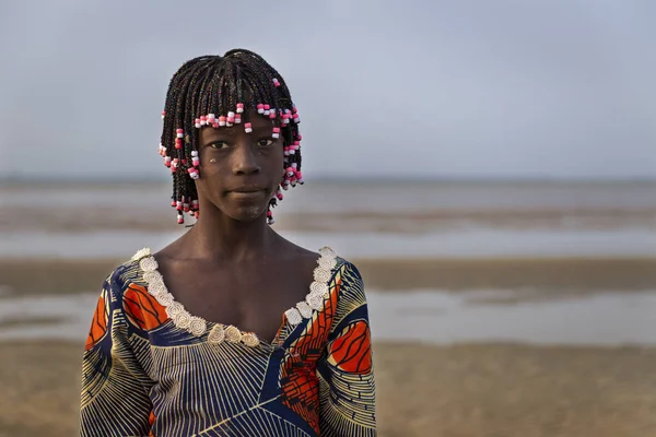 Orango Island Guinea Bissau Februar 2018 Porträt Einer Schönen Jungen — Stockfoto