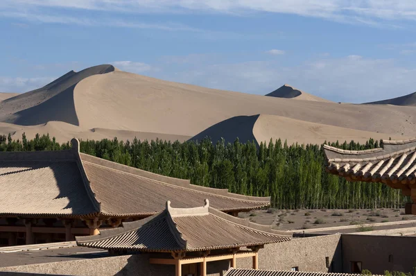View High Dunes Desert Dunhuang China Asia — Stock Photo, Image